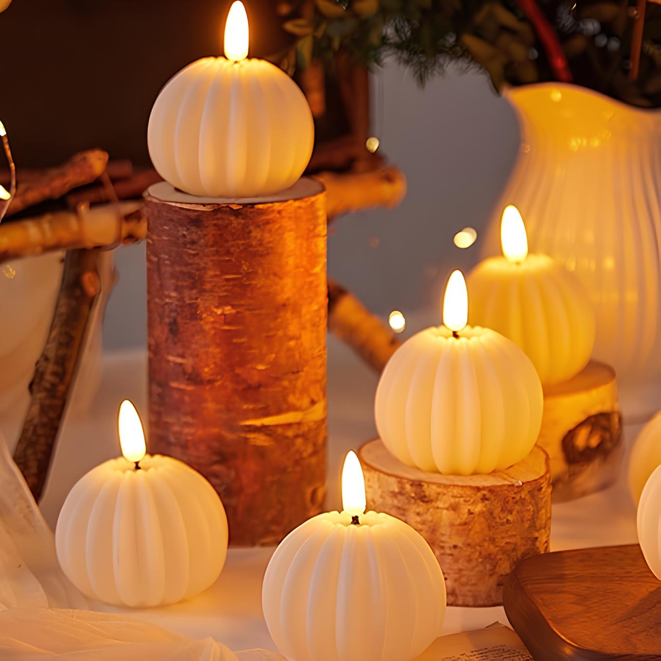 Autumn – Flammenlose Kerze mit stimmungsvollem Licht für eine warme Atmosphäre
