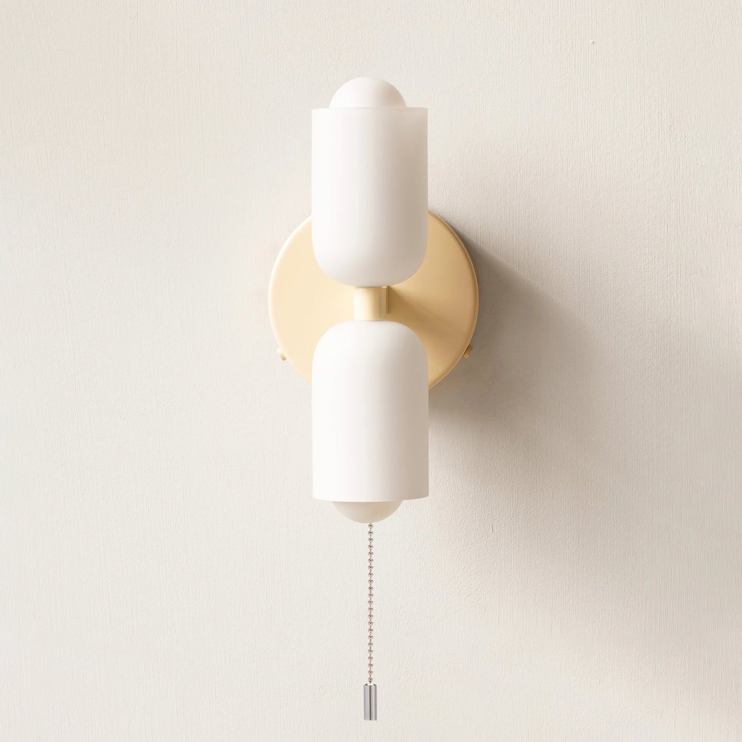 Döle – Moderne Wandlampe mit doppeltem Glasschirm (E14, für Innenräume)