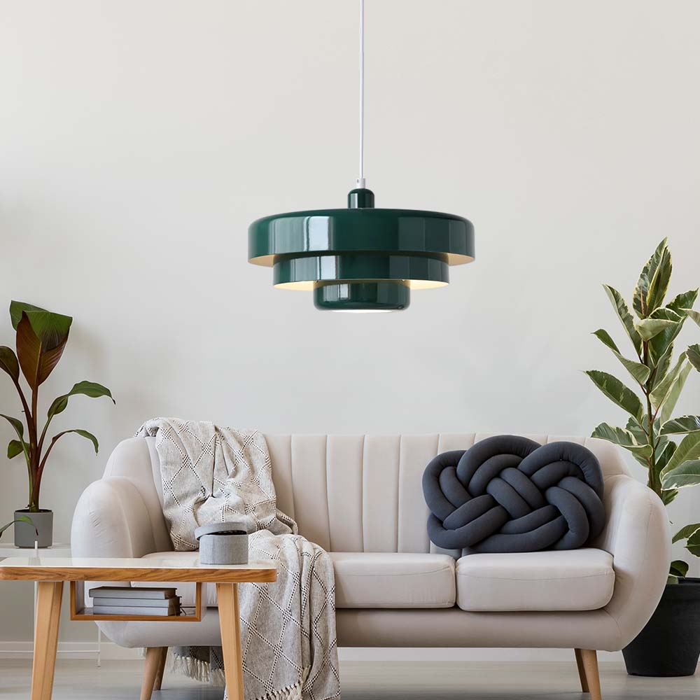 Runde stilvolle Eisen-Pendelleuchte – elegantes Industrial-Design für Zuhause und Küche