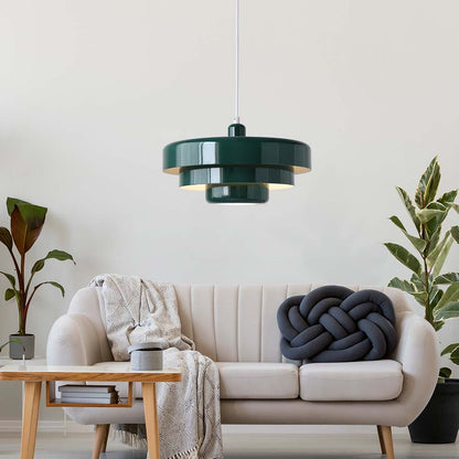 Runde stilvolle Eisen-Pendelleuchte – elegantes Industrial-Design für Zuhause und Küche