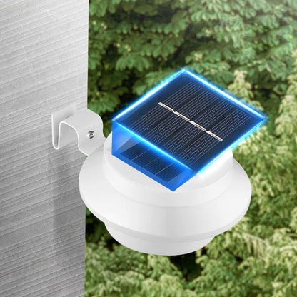 Industrielle Solar-Wandleuchte – Schwarz/Weiß – Wetterfest