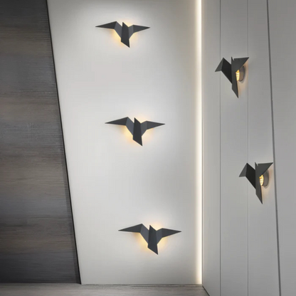 Origami-Wandleuchte im japanischen Design