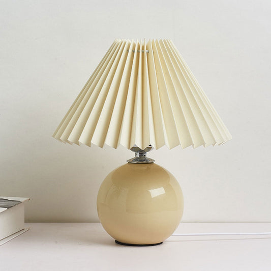Moderne Keramik-Tischlampe mit Stoffschirm – erhältlich in vielen Farben