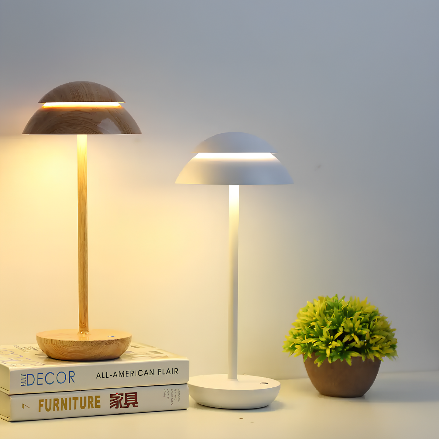 Stilvolle Aluminium-Tischlampe mit Dimmfunktion
