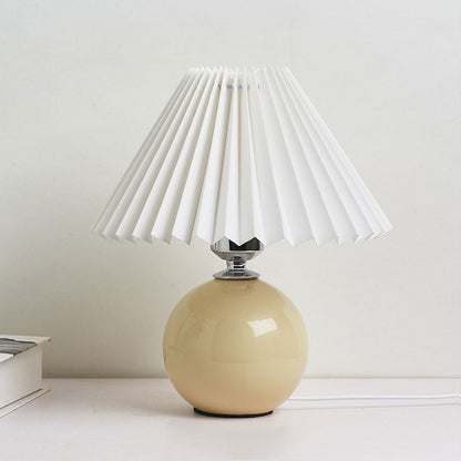 Moderne Keramik-Tischlampe mit Stoffschirm – erhältlich in vielen Farben