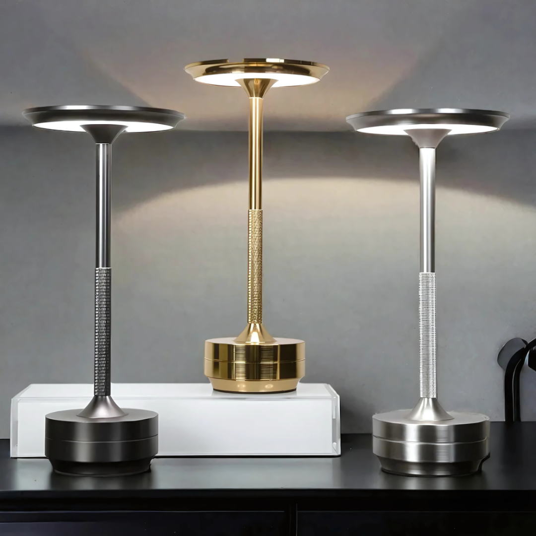 Elegante kabellose Tischlampe mit Touch-Steuerung und drei Lichtmodi