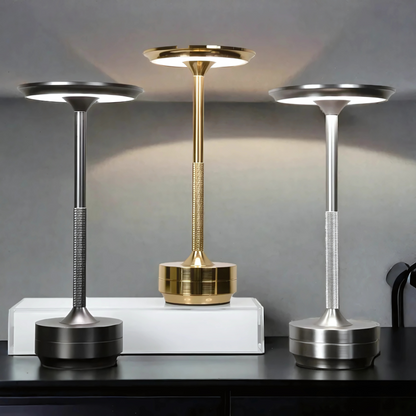 Elegante kabellose Tischlampe mit Touch-Steuerung und drei Lichtmodi