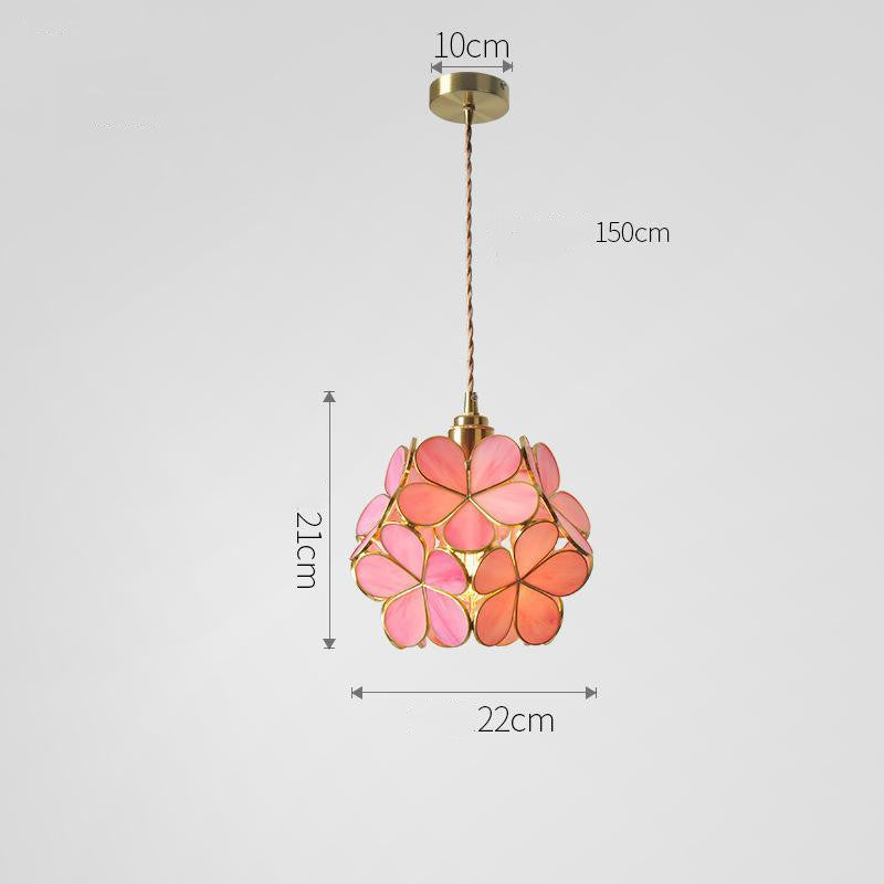 Vintage Glas-Hängeleuchte Tiffany – Bunt, Handgefertigtes Design