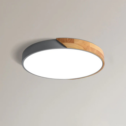 LED-Deckenlampe im skandinavischen Stil aus Holz und Acryl