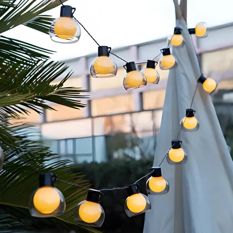 Hawai Solar-Lichterkette – Warmes LED-Stimmungslicht mit Fernbedienung