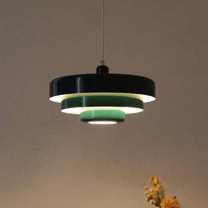 Runde stilvolle Eisen-Pendelleuchte – elegantes Industrial-Design für Zuhause und Küche