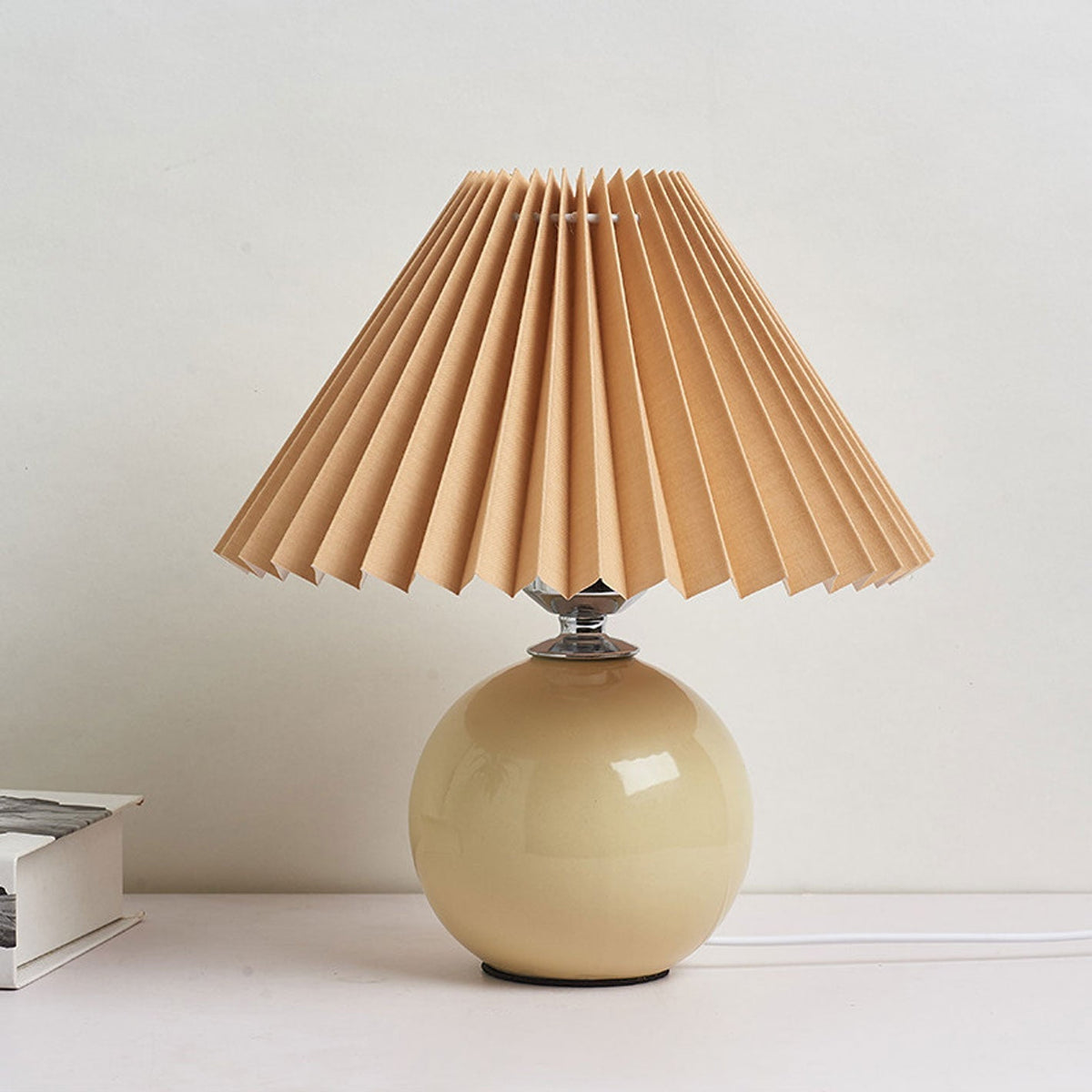 Moderne Keramik-Tischlampe mit Stoffschirm – erhältlich in vielen Farben