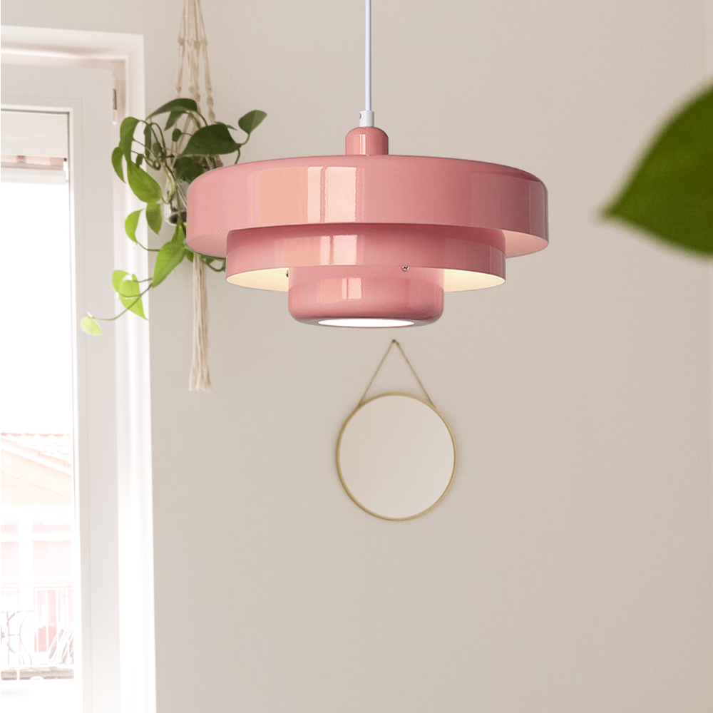 Runde stilvolle Eisen-Pendelleuchte – elegantes Industrial-Design für Zuhause und Küche