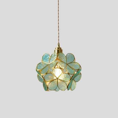 Vintage Glas-Hängeleuchte Tiffany – Bunt, Handgefertigtes Design