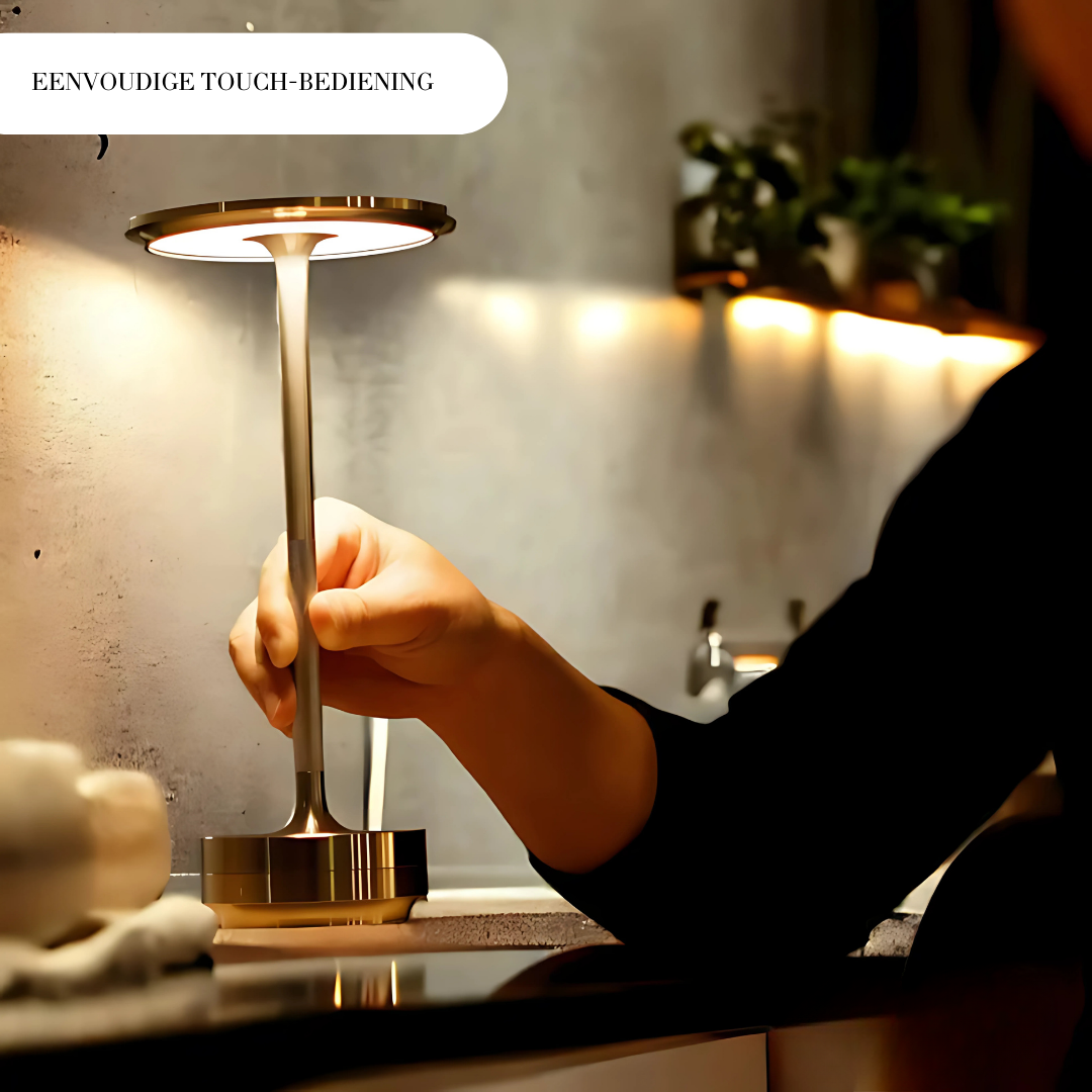 Elegante kabellose Tischlampe mit Touch-Steuerung und drei Lichtmodi