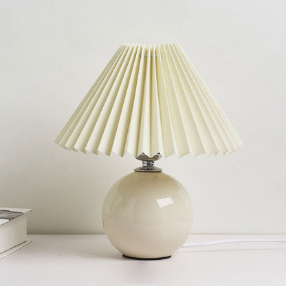 Moderne Keramik-Tischlampe mit Stoffschirm – erhältlich in vielen Farben