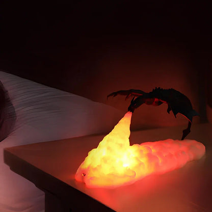 Drachenlicht – Aufladbare 3D-Drachenlampe mit Feuerschein-Effekt
