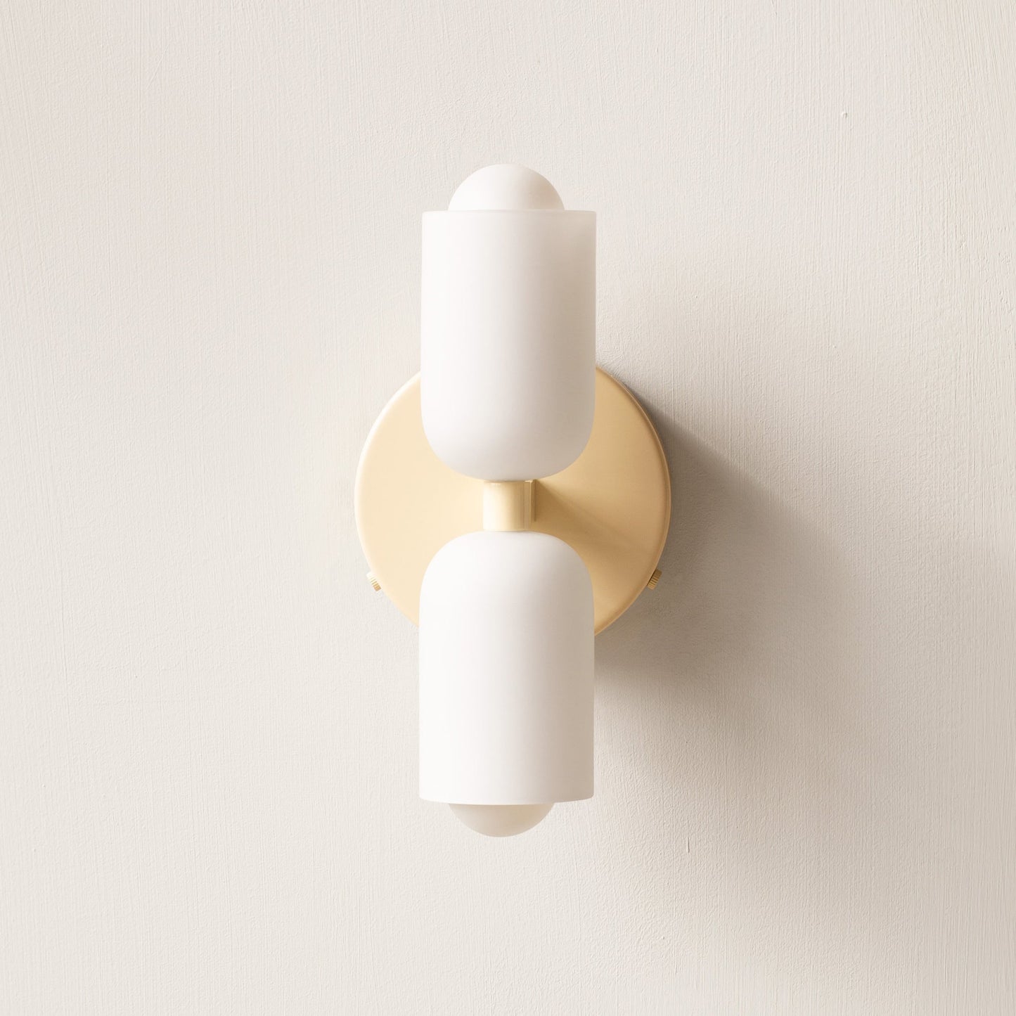 Döle – Moderne Wandlampe mit doppeltem Glasschirm (E14, für Innenräume)