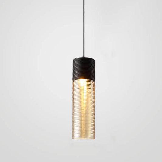 Moderne Glas-Pendelleuchte in Transparent oder Schwarz