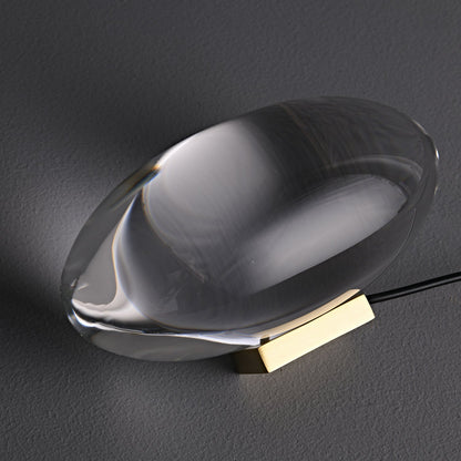 Elegante Tischlampe mit Kristalllinse – stimmungsvolles Licht und vielfältige LED-Modi