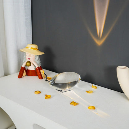Elegante Tischlampe mit Kristalllinse – stimmungsvolles Licht und vielfältige LED-Modi