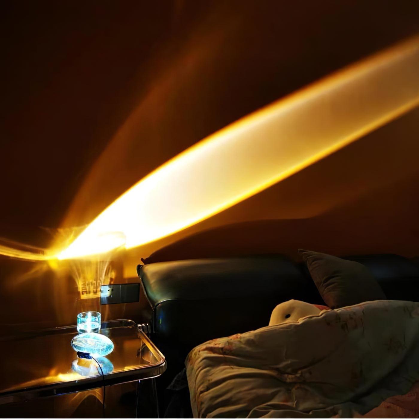 Elegante Tischlampe mit Kristalllinse – stimmungsvolles Licht und vielfältige LED-Modi
