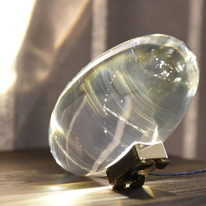 Elegante Tischlampe mit Kristalllinse – stimmungsvolles Licht und vielfältige LED-Modi