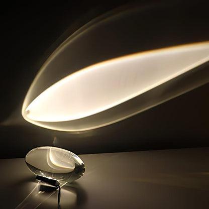 Elegante Tischlampe mit Kristalllinse – stimmungsvolles Licht und vielfältige LED-Modi