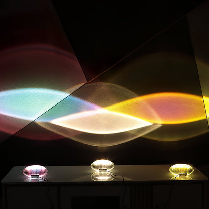 Elegante Tischlampe mit Kristalllinse – stimmungsvolles Licht und vielfältige LED-Modi