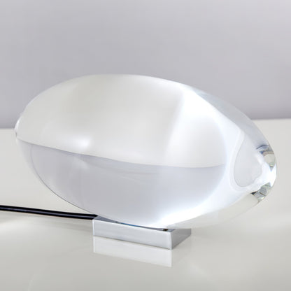 Elegante Tischlampe mit Kristalllinse – stimmungsvolles Licht und vielfältige LED-Modi