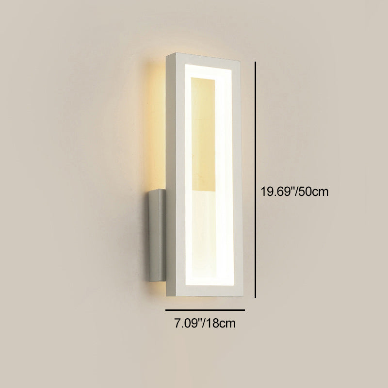 Moderne rechteckige LED-Wandleuchte – Minimalistisches Design in Schwarz, Weiß oder Gold