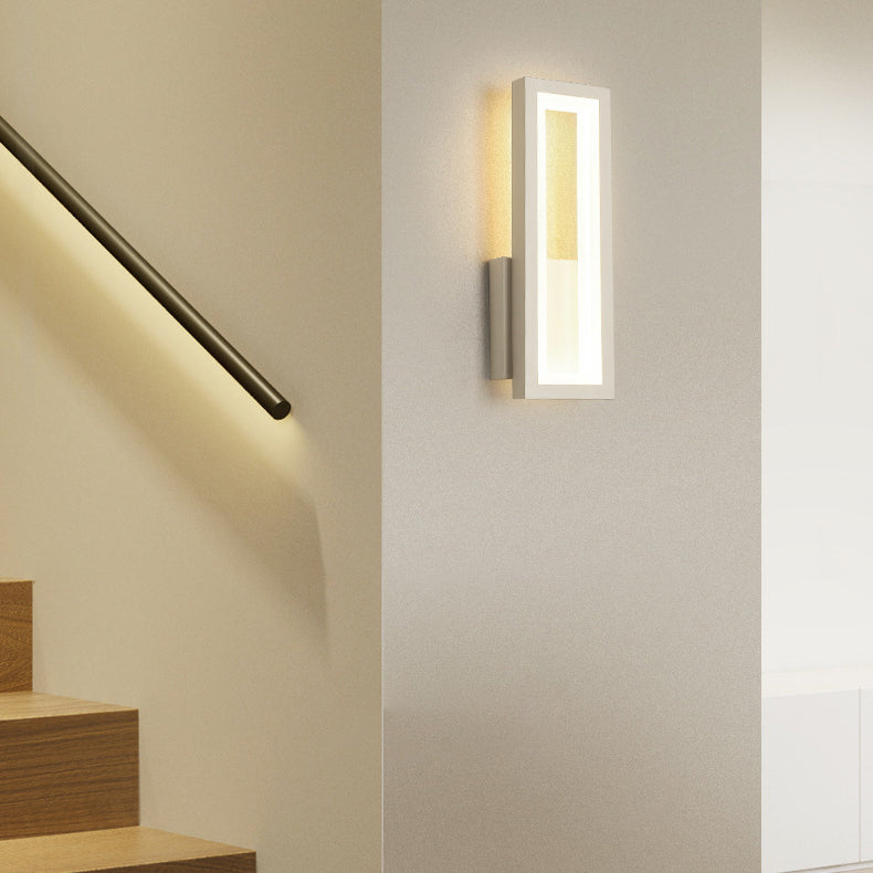 Moderne rechteckige LED-Wandleuchte – Minimalistisches Design in Schwarz, Weiß oder Gold