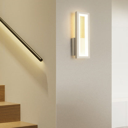 Moderne rechteckige LED-Wandleuchte – Minimalistisches Design in Schwarz, Weiß oder Gold