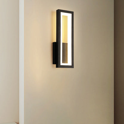 Moderne rechteckige LED-Wandleuchte – Minimalistisches Design in Schwarz, Weiß oder Gold
