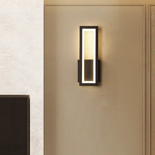 Moderne rechteckige LED-Wandleuchte – Minimalistisches Design in Schwarz, Weiß oder Gold