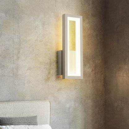 Moderne rechteckige LED-Wandleuchte – Minimalistisches Design in Schwarz, Weiß oder Gold