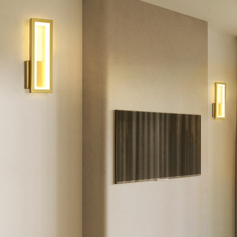 Moderne rechteckige LED-Wandleuchte – Minimalistisches Design in Schwarz, Weiß oder Gold