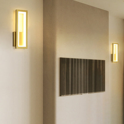 Moderne rechteckige LED-Wandleuchte – Minimalistisches Design in Schwarz, Weiß oder Gold