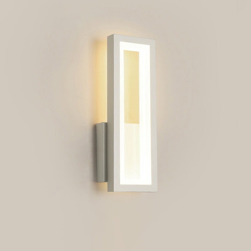 Moderne rechteckige LED-Wandleuchte – Minimalistisches Design in Schwarz, Weiß oder Gold