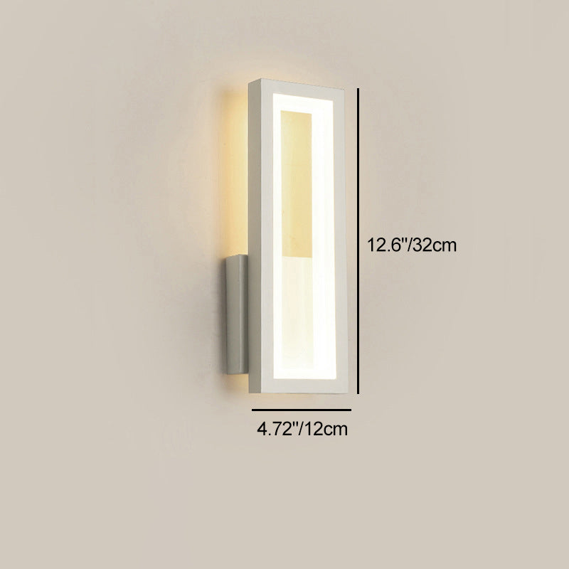 Moderne rechteckige LED-Wandleuchte – Minimalistisches Design in Schwarz, Weiß oder Gold