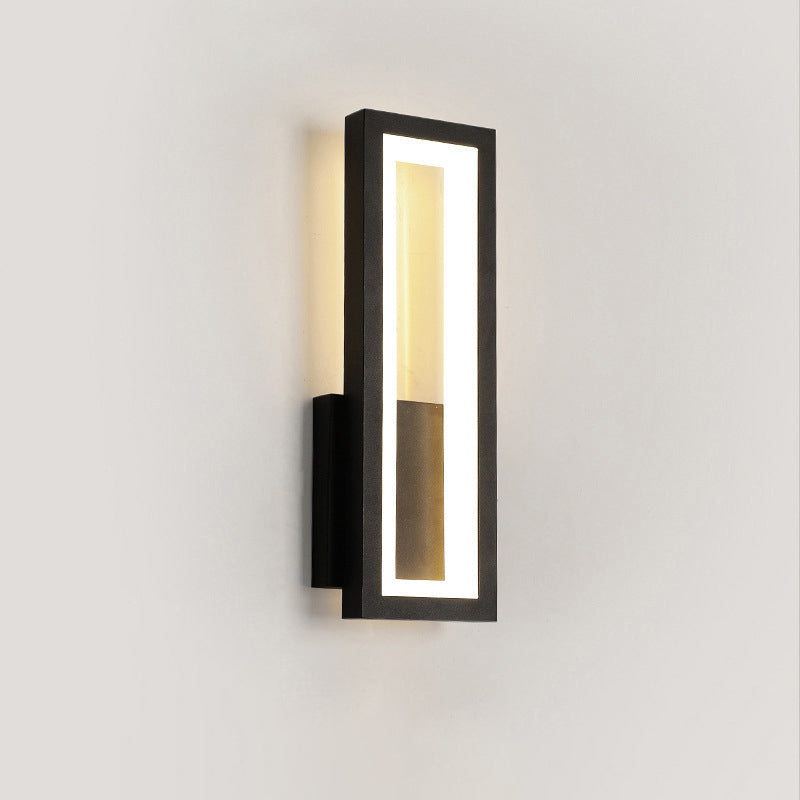 Moderne rechteckige LED-Wandleuchte – Minimalistisches Design in Schwarz, Weiß oder Gold
