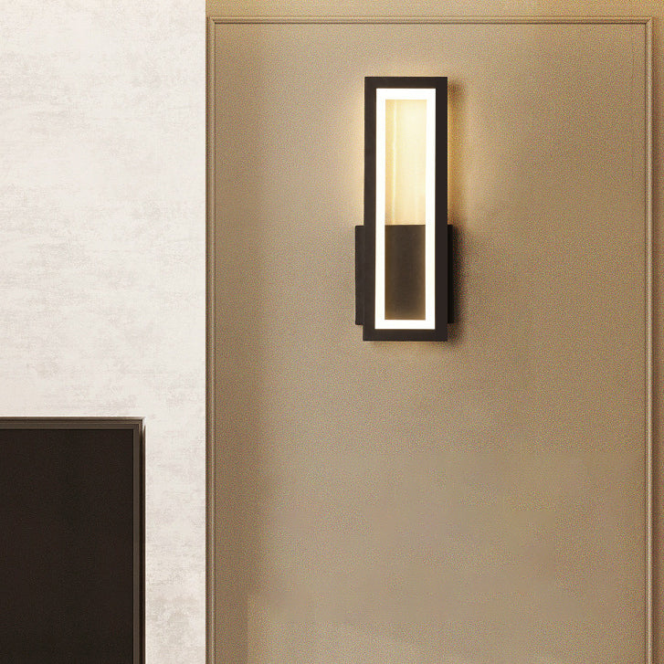 Moderne rechteckige LED-Wandleuchte – Minimalistisches Design in Schwarz, Weiß oder Gold