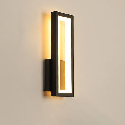 Moderne rechteckige LED-Wandleuchte – Minimalistisches Design in Schwarz, Weiß oder Gold
