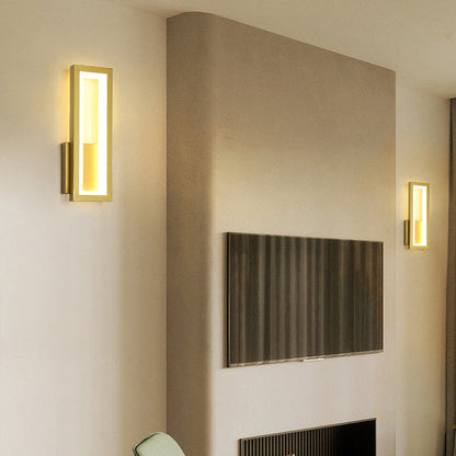 Moderne rechteckige LED-Wandleuchte – Minimalistisches Design in Schwarz, Weiß oder Gold