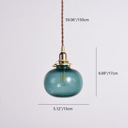 Vintage Kupfer-Pendelleuchte mit goldenem Finish – E26-Fassung