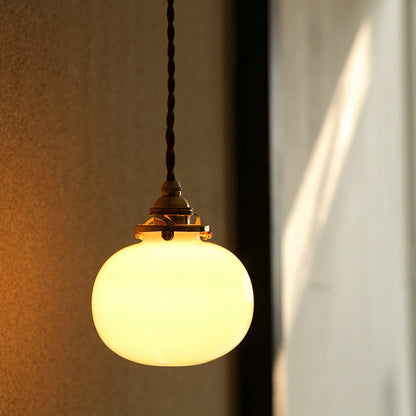 Vintage Kupfer-Pendelleuchte mit goldenem Finish – E26-Fassung