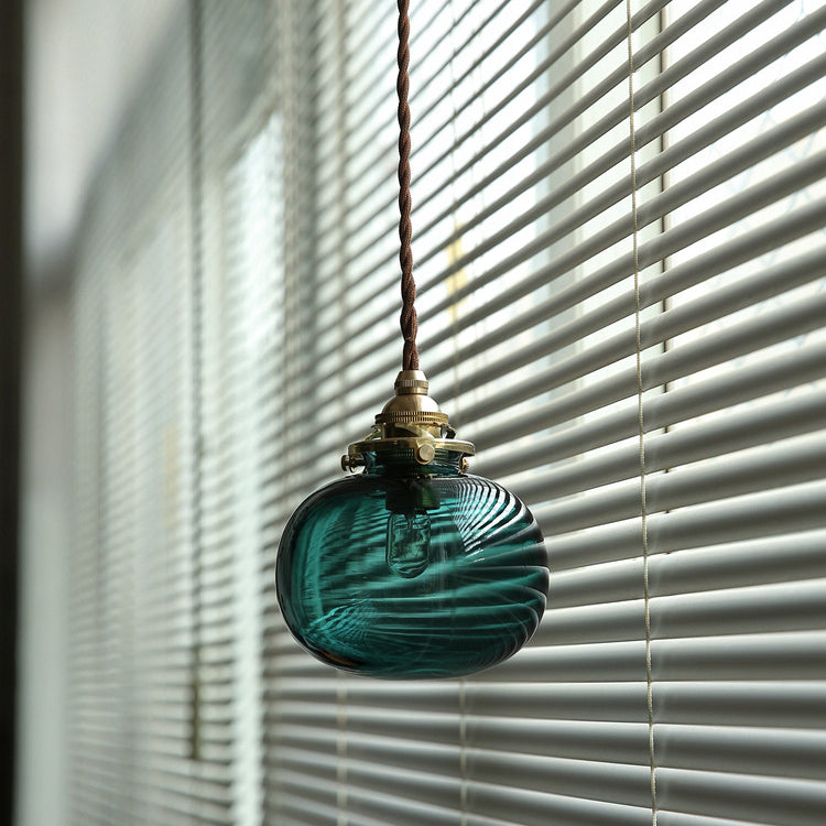 Vintage Kupfer-Pendelleuchte mit goldenem Finish – E26-Fassung