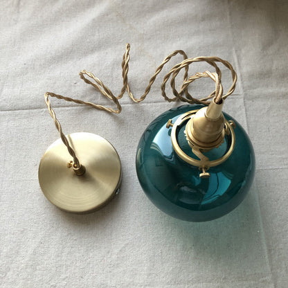 Vintage Kupfer-Pendelleuchte mit goldenem Finish – E26-Fassung