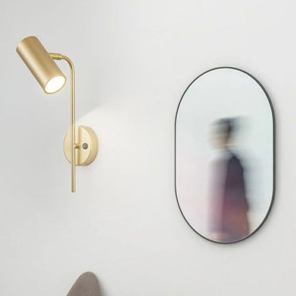 Industrielle drehbare Wandleuchte – Schwarz oder Gold – 1-flammig, zylindrisches Design