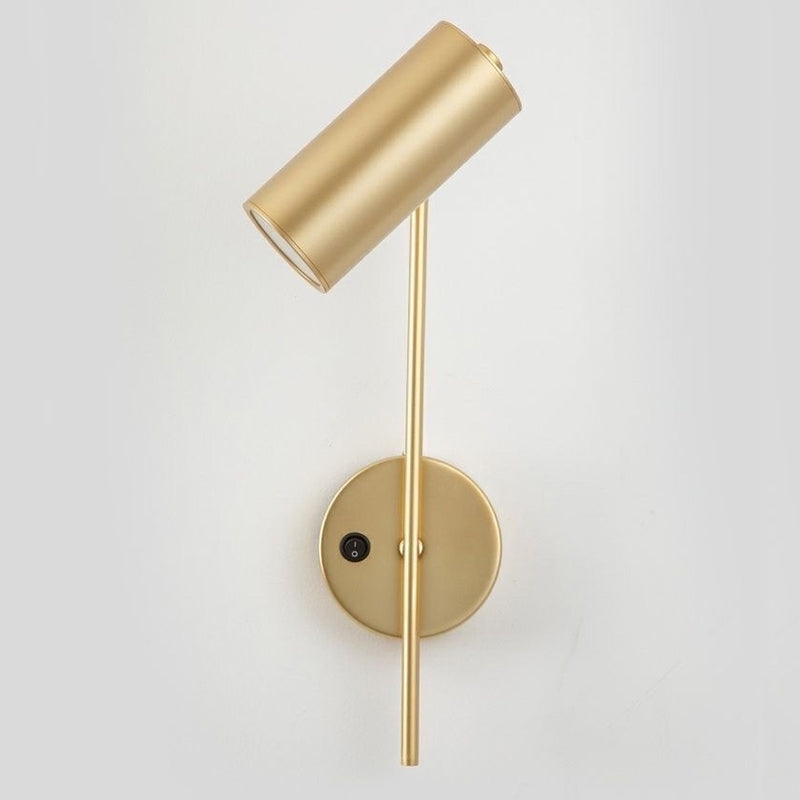 Industrielle drehbare Wandleuchte – Schwarz oder Gold – 1-flammig, zylindrisches Design